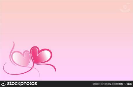 Valentine’s Day background with hearts and pink color. Valentine’s Day background
