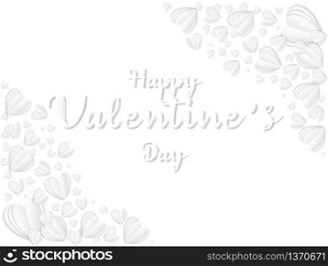 Valentine's Day banner, poster, flyer with hanging hearts. Vector illustration for Happy Women's, Mother's, Valentine's Day, wedding or love greeting card design.