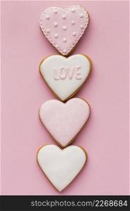valentine s day concept with delicious cookies