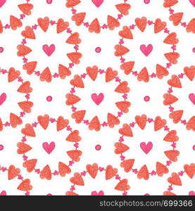 Valentines day background. Watercolor cute hearts seamless pattern. Painted romantic backdrop.. Valentines day background. Watercolor cute hearts seamless pattern. Painted romantic backdrop