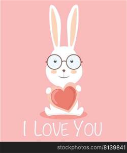  Valentines day cards with cute funny animals.Concept for children print. .  Valentines day cards with cute funny animals.