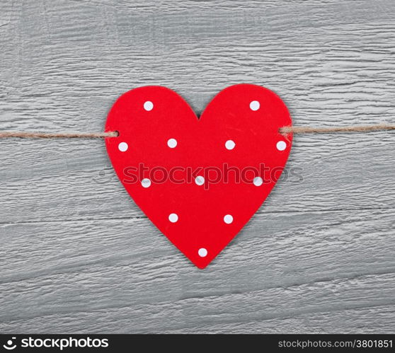 Valentines Day heart on vintage wooden background as Valentines Day symbol