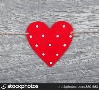 Valentines Day heart on vintage wooden background as Valentines Day symbol