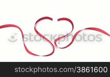valentines heart red ribbon