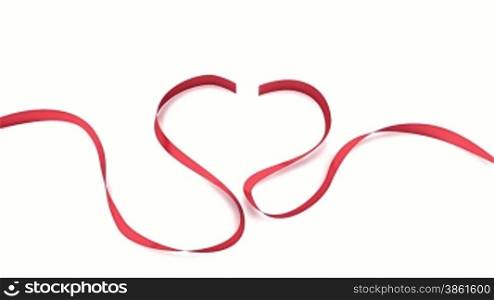 valentines heart red ribbon