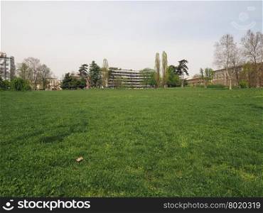 Valentino park in Turin. Parco del Valentino urban park in Turin, Italy
