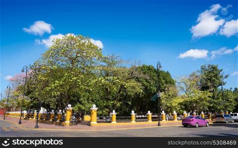 Valladolid city park of Yucatan in Mexico