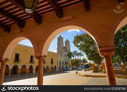 Valladolid San Gervasio church arcs of Yucatan in Mexico