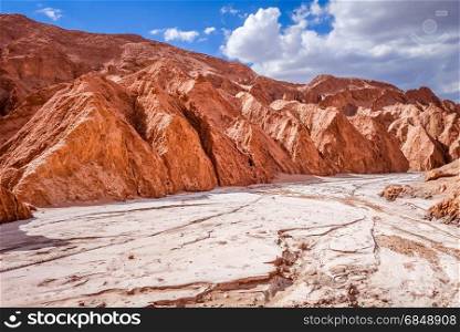 Valle de la muerte landscape in San Pedro de Atacama, Chile. Valle de la muerte in San Pedro de Atacama, Chile