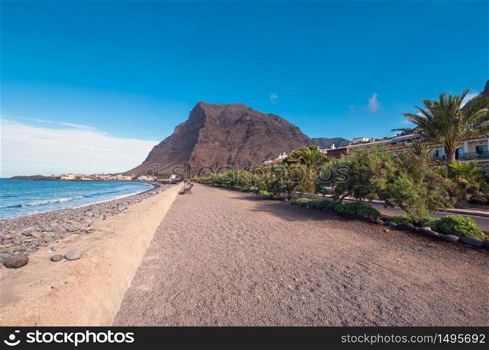 Valle Gran rey beach in La Gomera, Canary islands, Spain.