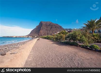 Valle Gran rey beach in La Gomera, Canary islands, Spain.