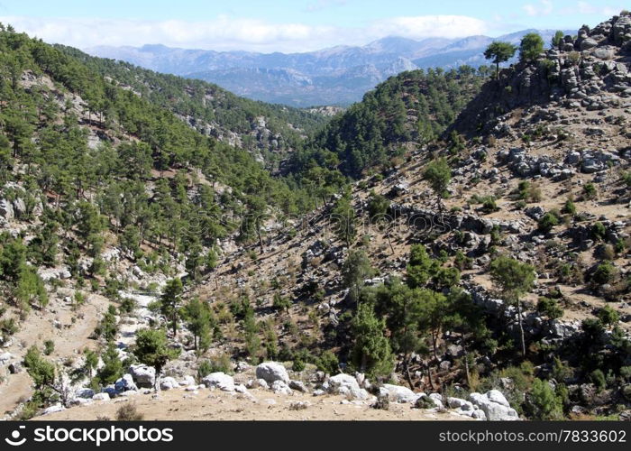 Valley and mountaon in south Turkey