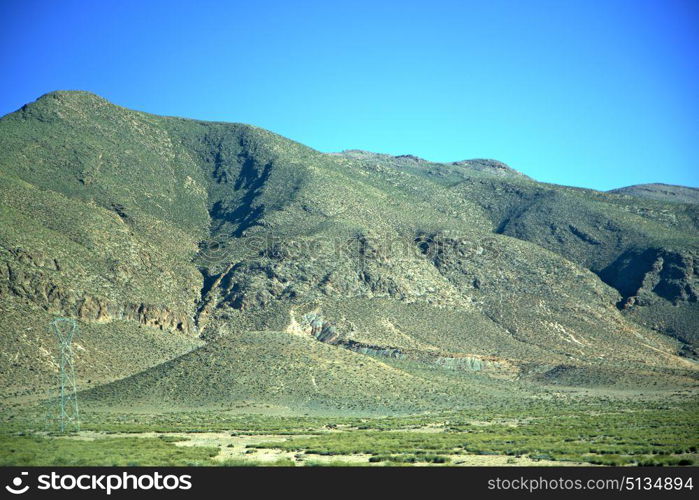 valley in africa morocco the atlas dry mountain ground isolated hill