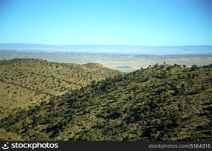 valley in africa morocco the atlas dry mountain ground isolated hill