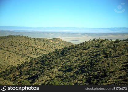 valley in africa morocco the atlas dry mountain ground isolated hill