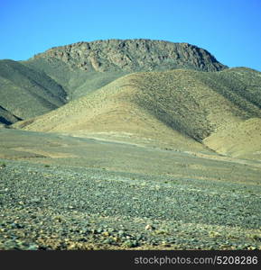 valley in africa morocco the atlas dry mountain ground isolated hill