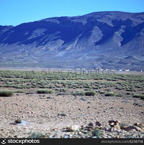 valley in africa morocco the atlas dry mountain ground isolated hill