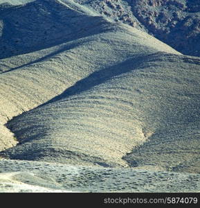 valley in africa morocco the atlas dry mountain ground isolated hill