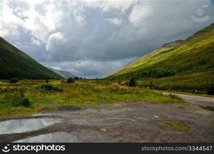 Valley in the Highlands of Scotland