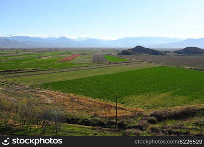 Valley landscape in Armenian mountains