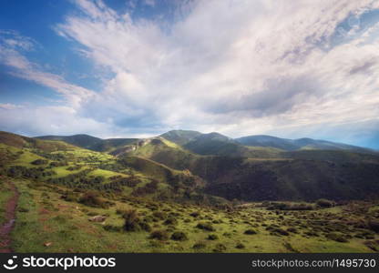 Valley landscape in La Rioja, Spain.