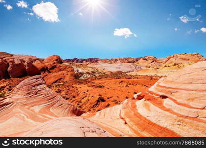 Valley of Fire State Park, Nevada, USA. Unusual natural landscapes.