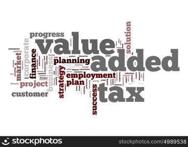 Value added tax word cloud