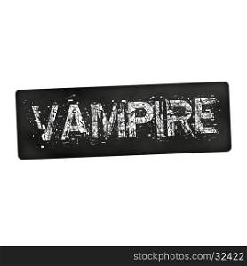 Vampire white wording on black background