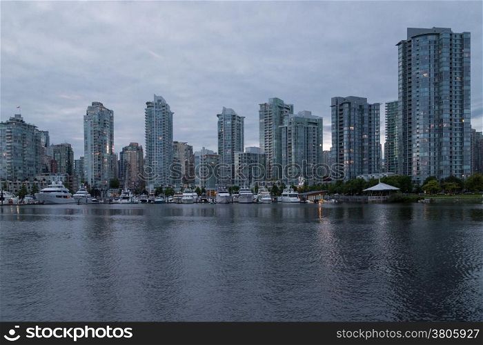 Vancouver Skyline At Dusk