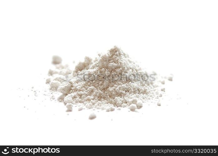 Vanilla sugar heap isolated on white