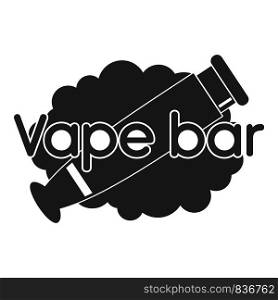 Vape bar logo. Simple illustration of vape bar vector logo for web design isolated on white background. Vape bar logo, simple style