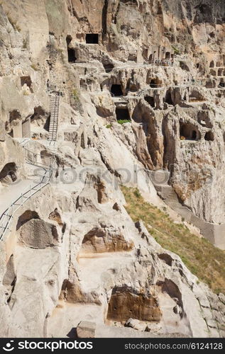 Vardzia is a cave monastery site excavated from the Erusheti Mountain. The main period of construction was the second half of the twelfth century.