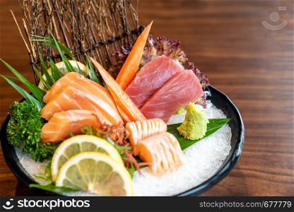 Vareity of Sashimi set, gourmet japanese freshness cuisine