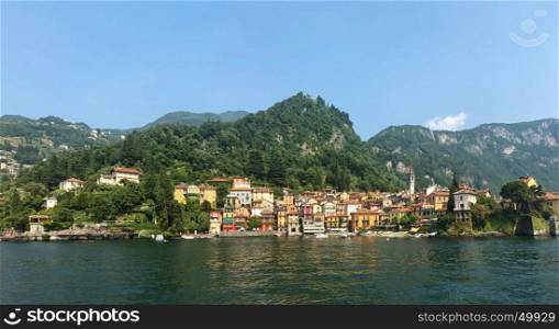 Varenna town Italy lake Como shore landscape panorama