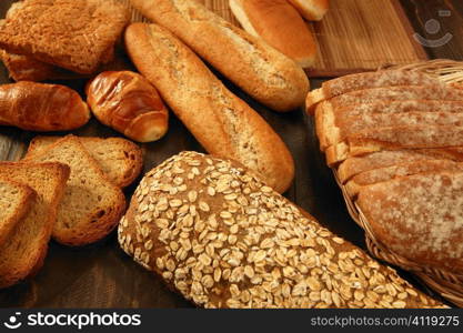 Varied bread still life