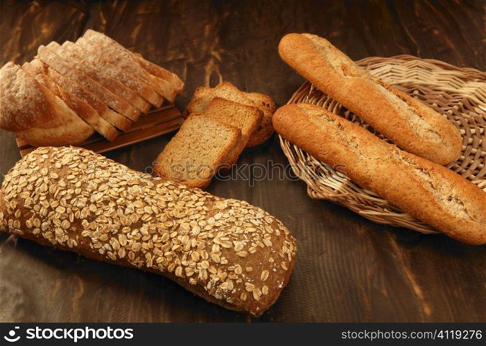 Varied bread still life