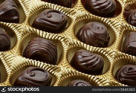 variety of chocolates in box