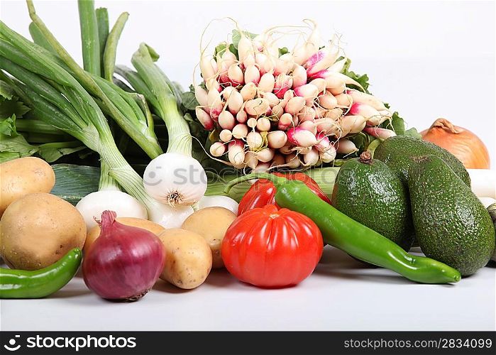 Variety of fresh vegetables