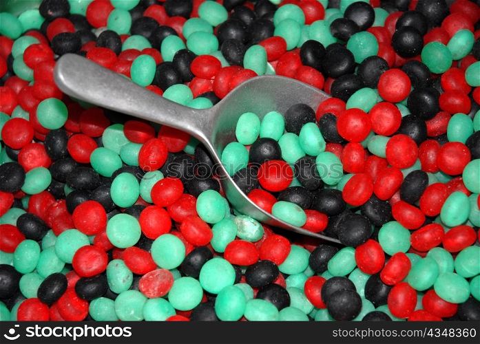 Variety of sorts of candies for background