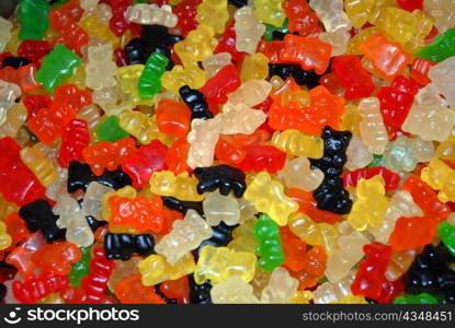 Variety of sorts of candies for background