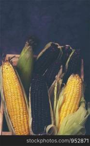 variety organic corn for food