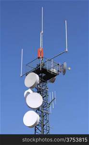 Various antennas for mobile communication in an iron tower