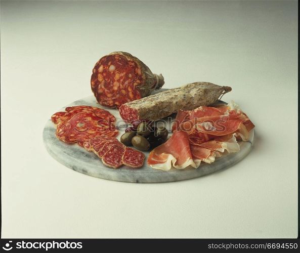 various cured meats
