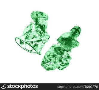 Various disposable crumpled plastic trash isolated on a black background. Concept of recycling plastic and ecology. Plastic waste.. Various disposable crumpled plastic garbage isolated on a black background. Concept of recycling plastic and ecology.