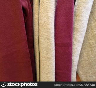 various fabrics of clothing fabrics of different shades. clothing various colors and patterns clothing various colors and patterns