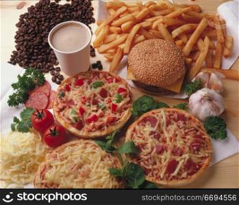 various Fast Food items