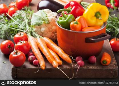 various fresh vegetable