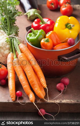 various fresh vegetable in casserole