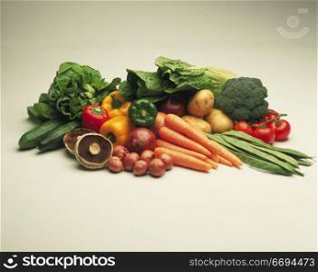 various fruit and vegetable items