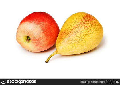 Various frutis isolated on the white background